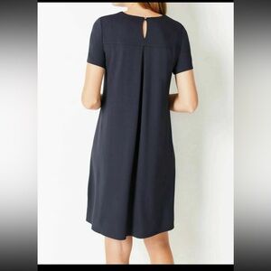 J. Jill Wherever Collection Perfect TShirt Navy Short Sleeve Swing Dress Small